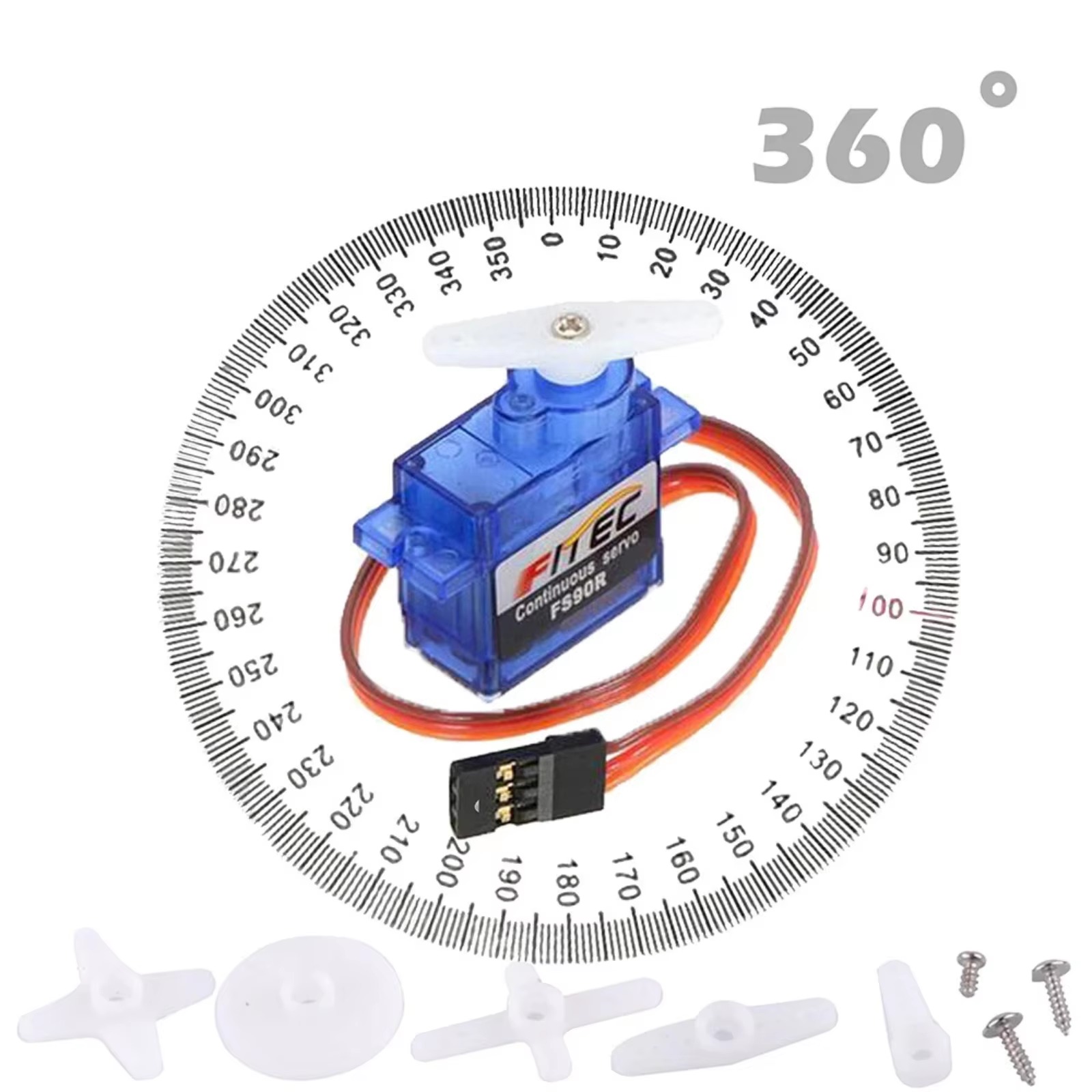 FS90R 9g Servo 360 Degree Cont - Micro Servo review and price