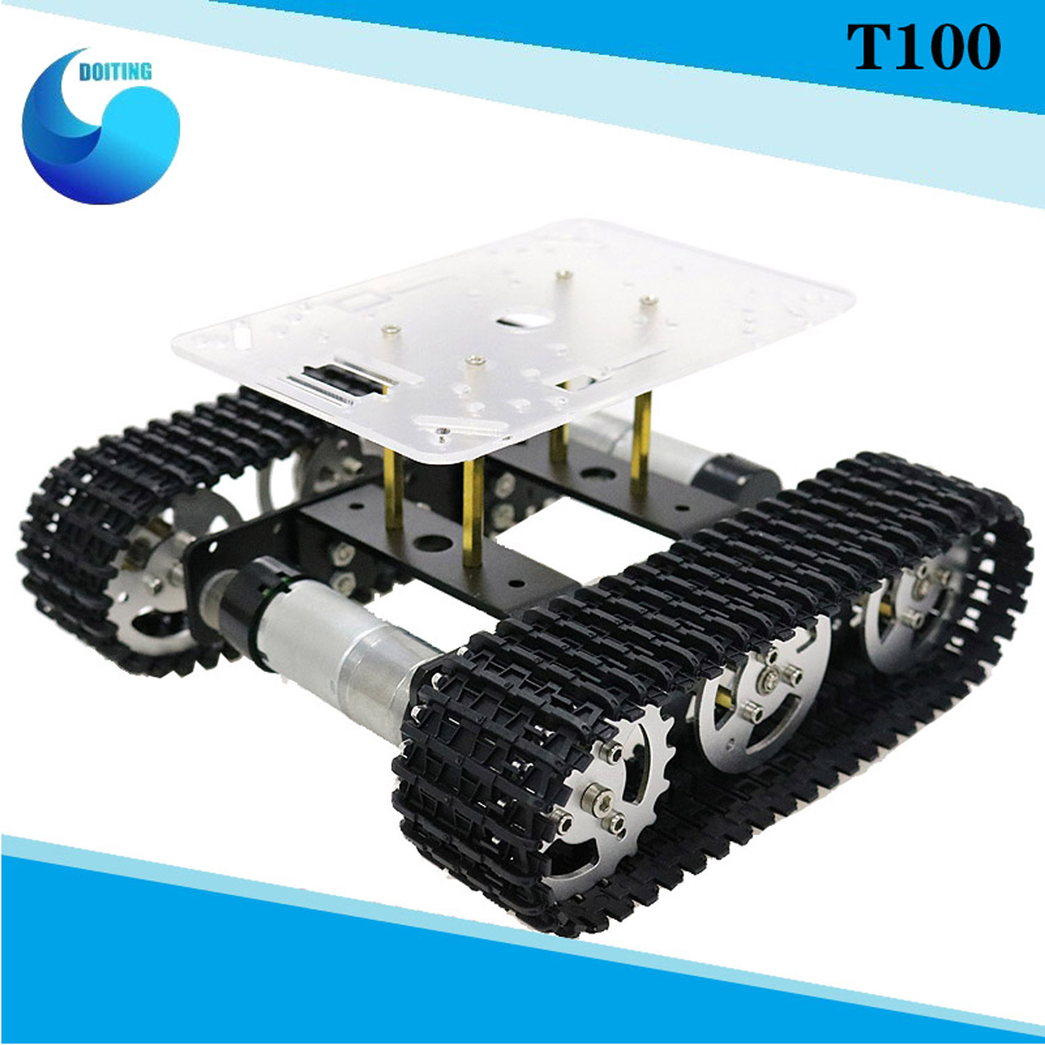 RC Metal Robot Tank Car Chassi - Tracked Robot Chassis review and price