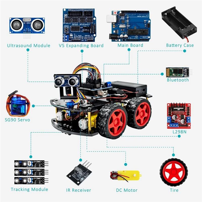 WOWFU-4WD Smart Robot Car Kit  - Arduino Robot review and price