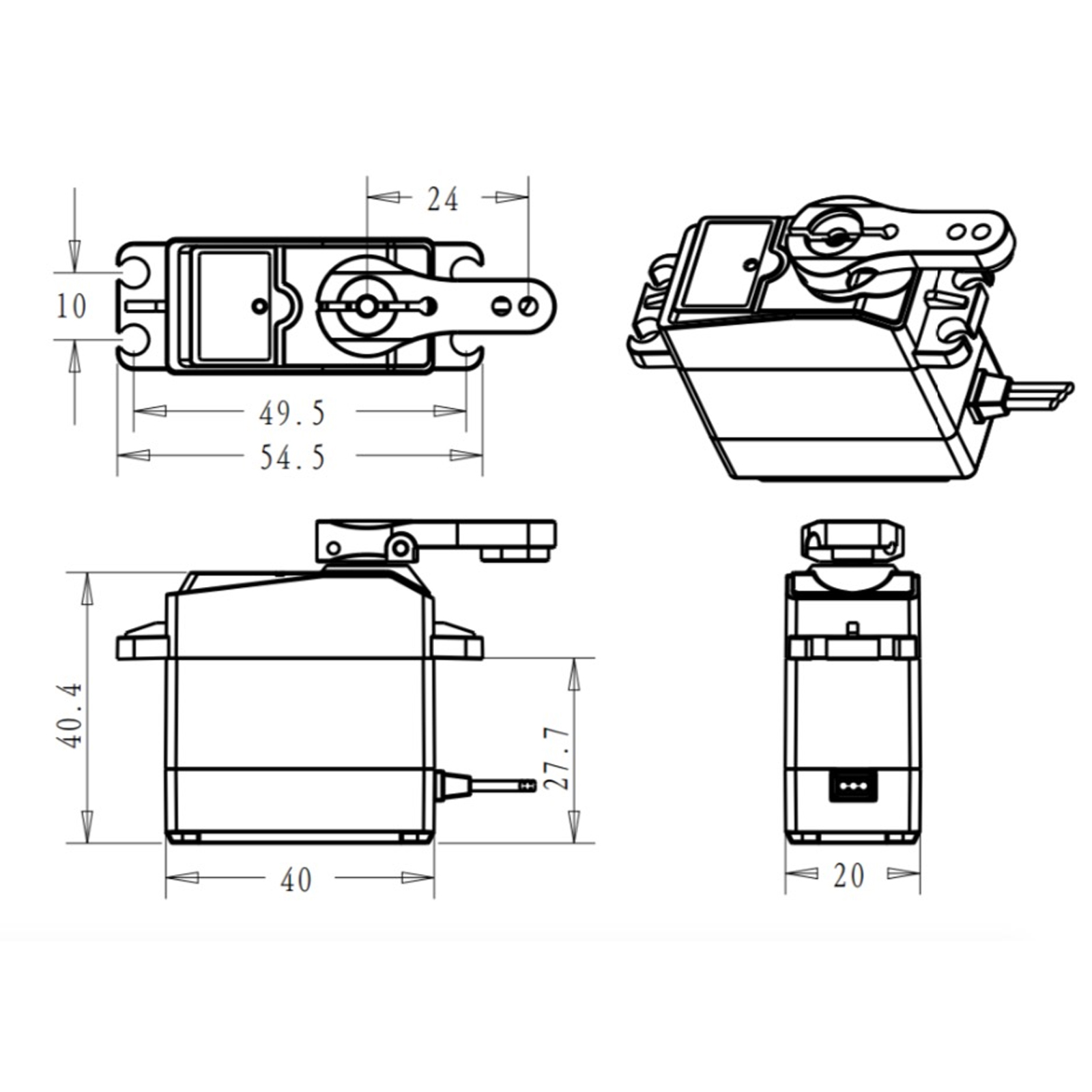 4PCS DS3225 25Kg RC Digital Se - Robot Arm Metal review and price