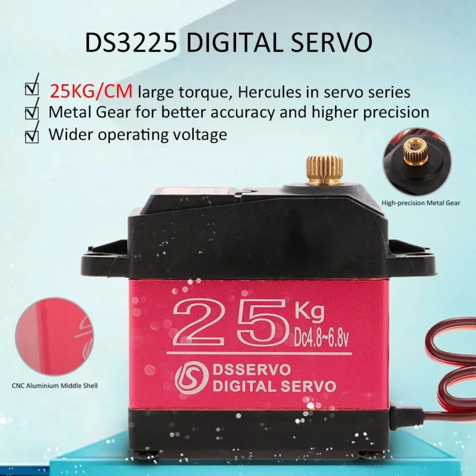 4PCS DS3225 25Kg RC Digital Se - Robot Arm Metal review and price